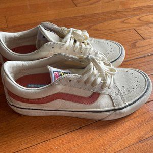 [EUC] Old Skool Vans - Beige, Cream, Orange (7 Mens, 8.5 Womens)